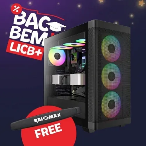 PROMO BAC BEM CONFIG PC GAMER RAPTOR INTEL I3 14100F | RTX 5050 | 16GB RAM | 240GB NVME + CADEAU !