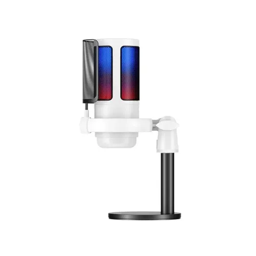 Microphone gaming HAVIT GK50, prise jack 3,5 mm et USB-C, RGB, pour PC, Mac, PS4, PS5. Idéal pour le streaming, le gaming et l'enregistrement.