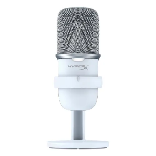 Microphone gaming HyperX SoloCast BLANC, USB, pour PC, PS4, PS5 et Mac, idéal pour le streaming, les podcasts, Twitch, YouTube et Discord
