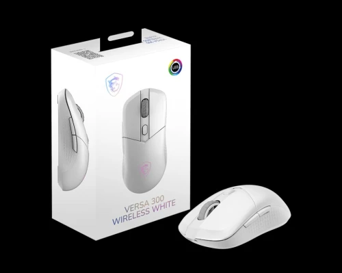 SOURIS GAMING MSI VERSA 300 WIRELESS BLANC - RGB, 8000 DPI, design ergonomique ambidextre