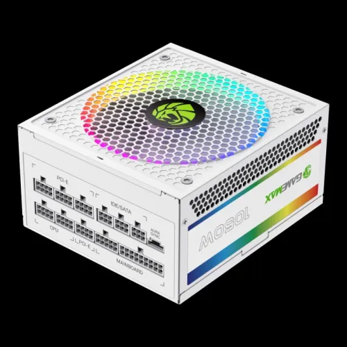 ALIMENTATION GAMEMAX RGB SMART 1050W PRO, ATX3.1, PCIe5.1, 80PLUS GOLD BLANC