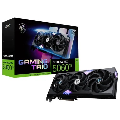 CARTE GRAPHIQUE MSI GEFORCE RTX 5060 Ti 16GB GAMING TRIO OC