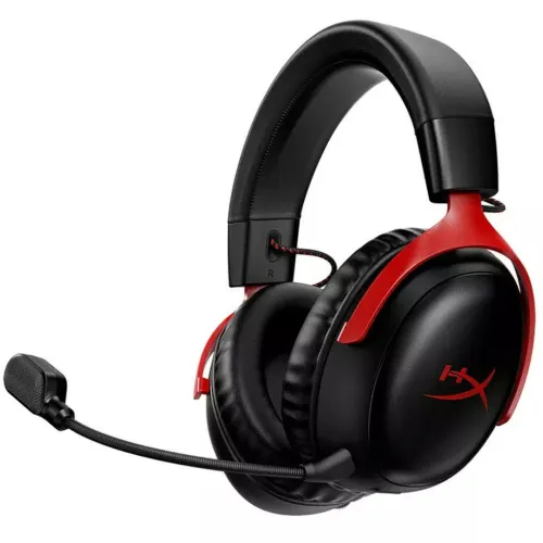 PROMO CASQUE GAMING HyperX Cloud III Wireless RED - HAUT-PARLEUR DE 53 MM, 2,4 GHz, BLUETOOTH, POUR PC/ PS5/ PS4/NINTENDO SWITCH