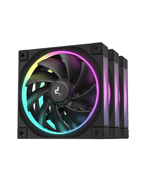 VENTILATEUR DE BOITIER DeepCool FL12 3 en 1 NOIR ARGB, 120 mm