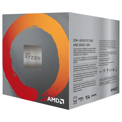 PROCESSEUR AMD RYZEN 5 3400G, 4-COEURS / 8-THREADS, 3.7 GHZ / 4.2 GHZ
