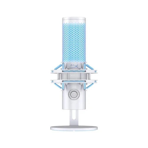 Microphone gaming HyperX QuadCast 2 BLANC, USB, pour PC, Mac, PS4, PS5, Nintendo Switch, idéal pour le streaming et les podcasts