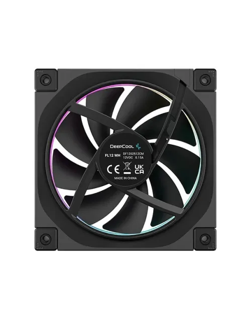 VENTILATEUR DE BOITIER DeepCool FL12 3 en 1 NOIR ARGB, 120 mm