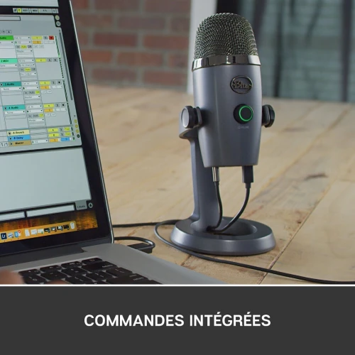 Microphone gaming Logitech Blue Yeti Nano, USB, pour PC et Mac, idéal pour le streaming, le podcasting, Twitch, YouTube, Discord et l'enregistrement.