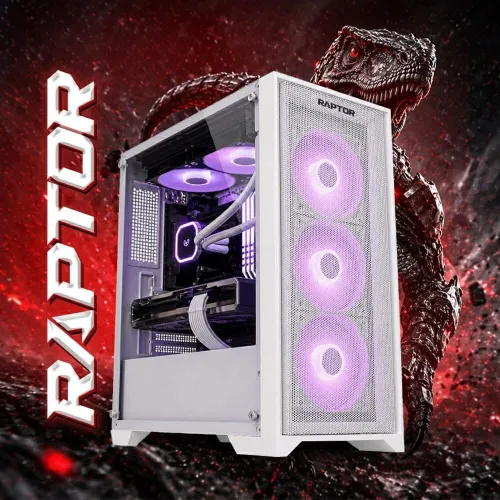 PROMO CONFIG PC GAMER RAPTOR AMD RYZEN5 5500 / AIR COOLING RGB / 16GB DDR4 3200MHz / B550 / 256GB SSD / RX 7600 8GB / 650W / 4X ARGB FANS