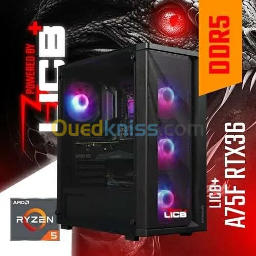 Pc Gamer AMD RYZEN5 7500F / T20 / 16GB DDR5 6000MHZ / B650 /512GB SSD M.2/RTX 3060/550W/4X ARGB FANS