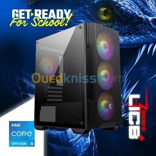 PROMO RENTRÉE SCOLAIRE Pc Gamer INTEL I5 12400F / 16GB DDR4/H610/480GB SSD/RTX 4060/500W/4X RGB FANS