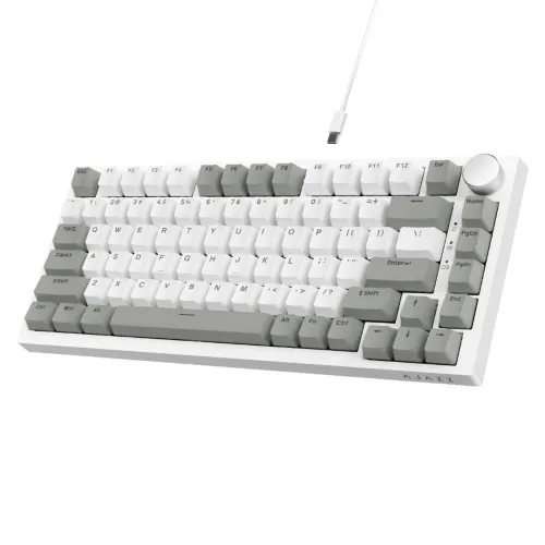 PROMO CLAVIER MECANIQUE GAMING AJAZZ AK820, HOT-SWAP SWITCH GREY WHITE