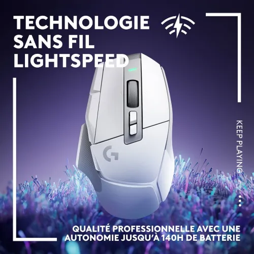PROMO SOURIS GAMING SANS FIL LOGITECH G502X LIGHTSPEED, 25K DPI, 13 BOUTONS PROGRAMMABLES BLANC