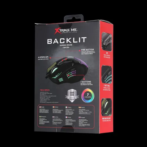PROMO SOURIS GAMING XTRIKE-ME GM-216 RGB 3600 DPI ERGONOMIC