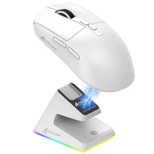 SOURIS ATTACK SHARK X6 - Souris de jeu sans fil légère, tri-mode filaire/2,4 GHz/BT5.2, 26 000 DPI BLANC