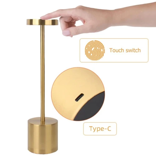Lampe de table LED tactile rechargeable 3 couleurs design classique - مصباح ديكور بعدة درجات ضوئية