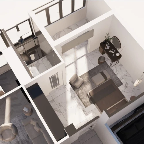 Rénovation et réaménagement / Architecte/ conception 2 D et 3D appartement équipements cuisine équipé et meuble sur mesure