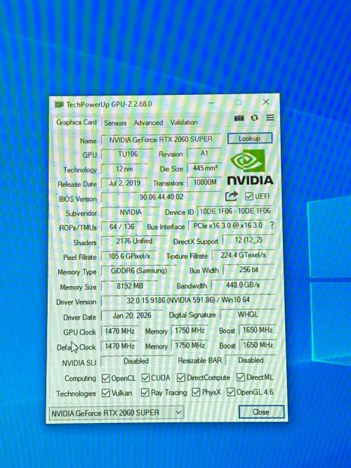 RTX 2060 SUPER 8GB