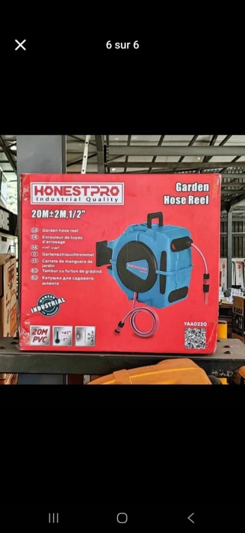 Honest Pro Enrouleur De Tuyau D'eau 20 Mètres HONESTPRO