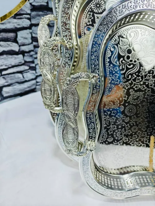 السلام عليكم حبيباتي نPlateaux Argent Carré3 قطع MH80 