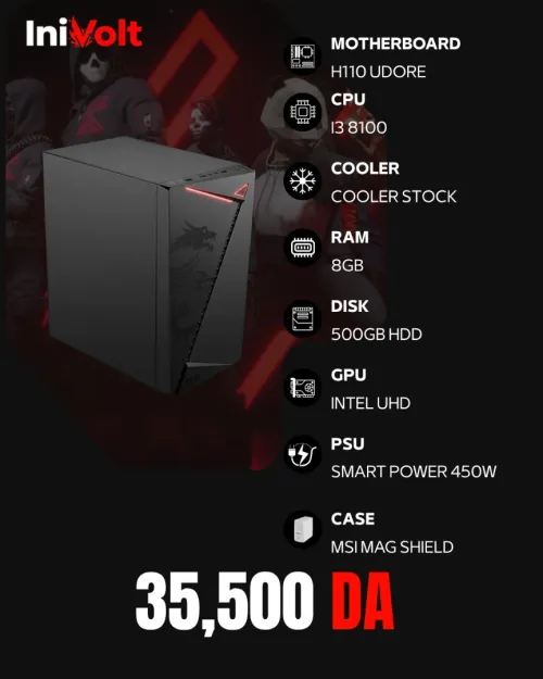 CONFIG - I3 8100 - 500GB HDD - 8GB RAM