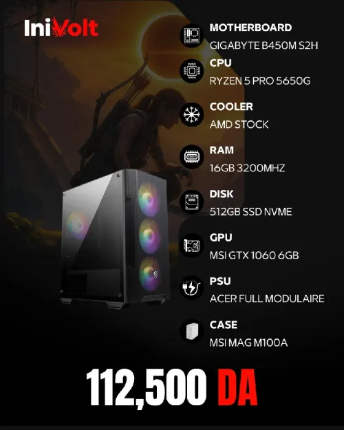CONFIG GAMER - RYZEN 5 PRO 5650G - GTX 1060 6GB