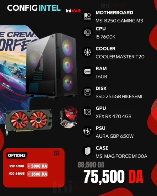 CONFIG INTEL I5 7600K - RX 470 4GB