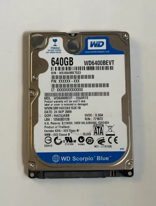 Disque Dur 640GB avec plusieurs jeux installés Très bon état