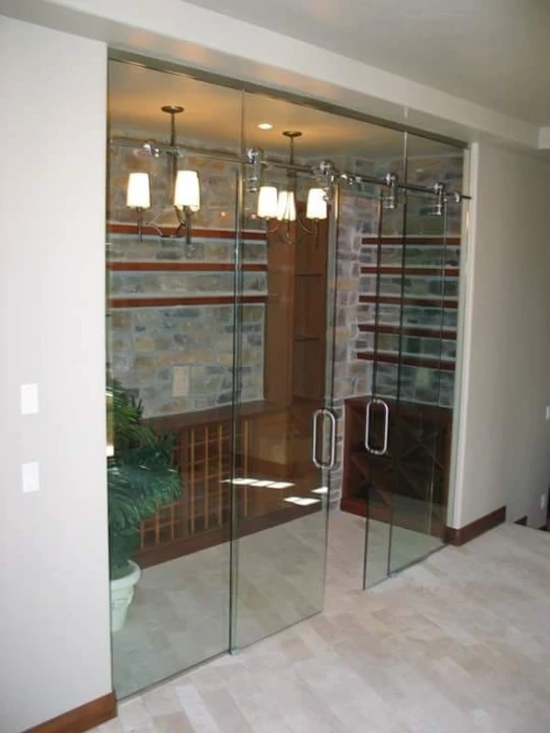 vitrine et porte automatique 
