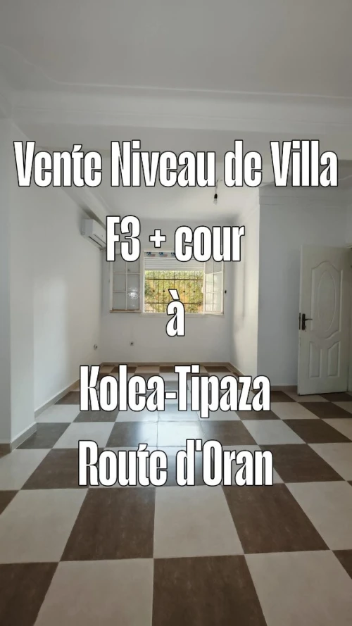 Vente Appartement Niveau de villa F3 Tipaza Kolea
