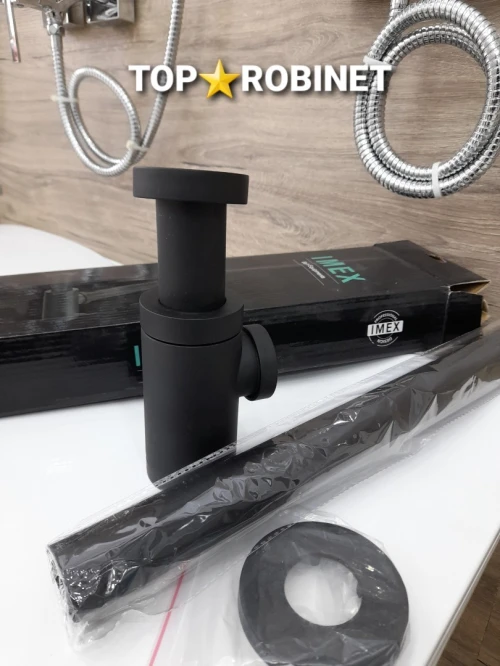 Siphon lavabo noir