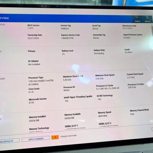 DELL XPS 15 9530 i9 13900H 64/1Tb 15p 4K tactile  RTX 4070