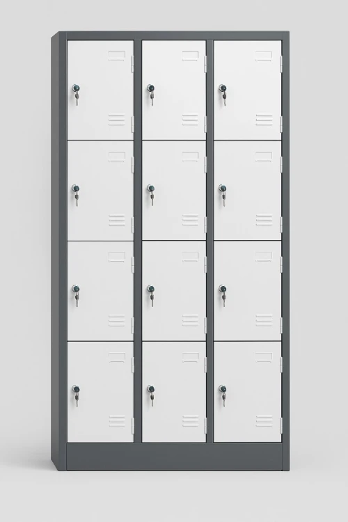 Casier métallique à 12 compartiments Design robuste et moderne