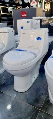Toilette anglaise monobloc en céramique