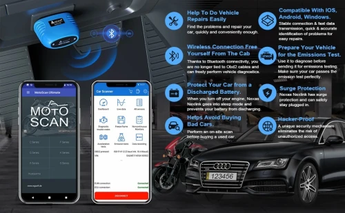 NEXAS NexLink Auto-moto Scanner MultiMarque