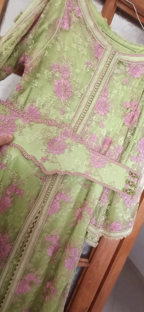 Kaftan vert mauve
