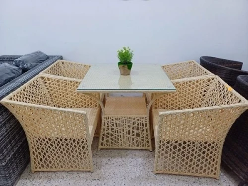 Ensemble de Jardin en Rotin Luxe 5 Pièces pour un Confort Absolu (Salon Chebka)