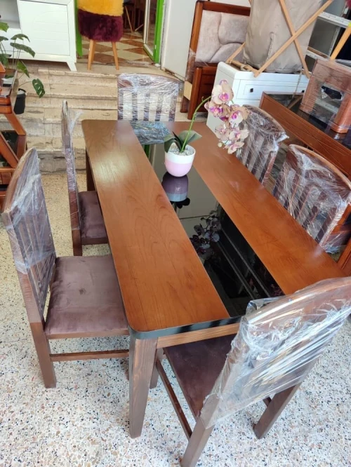 table cuisine salle a manger bois rouge premier choix qualite /prix 
