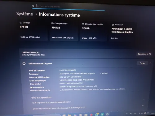 Acer Aspire Go 15 (Neuf) - Ryzen 7 - 32GB RAM - État 10/10