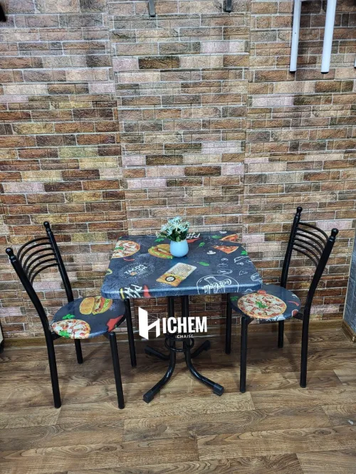 Table et chais pour cafétéria et fast food et restaurant 
