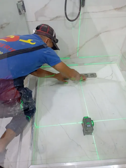 Construction douche italienne carleur et plomberie