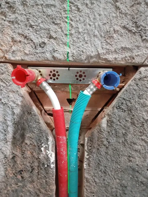 Construction douche italienne carleur et plomberie