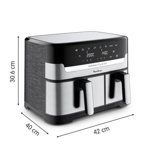 Moulinex Friteuse 8.3L 2450W Avec 8 Programmes De Cuisson Dual Easy Fry And Grill EZ905B20
