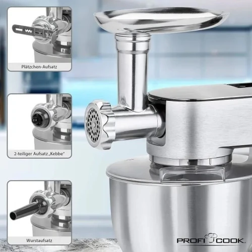 PROFICOOK PC-KM 1189 - Robot patissier Multifonctions - 3 en 1 - Pétrir - Hacher - Blender - 1500 Watts