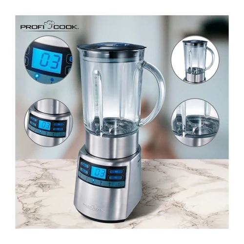 Blender Mixeur universel avec bol en verre1,8L Proficook PC-UM 1006