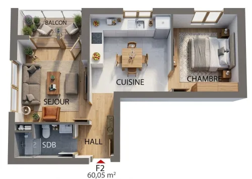 Vente Appartement F2 Oran Bir el djir