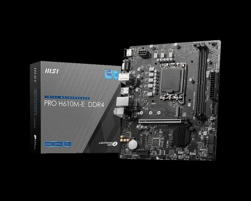 MSI PRO H610M-E DDR4 - Micro ATX Socket 1700 Intel H610 Express - 2x DDR4 - M.2 PCIe 3.0