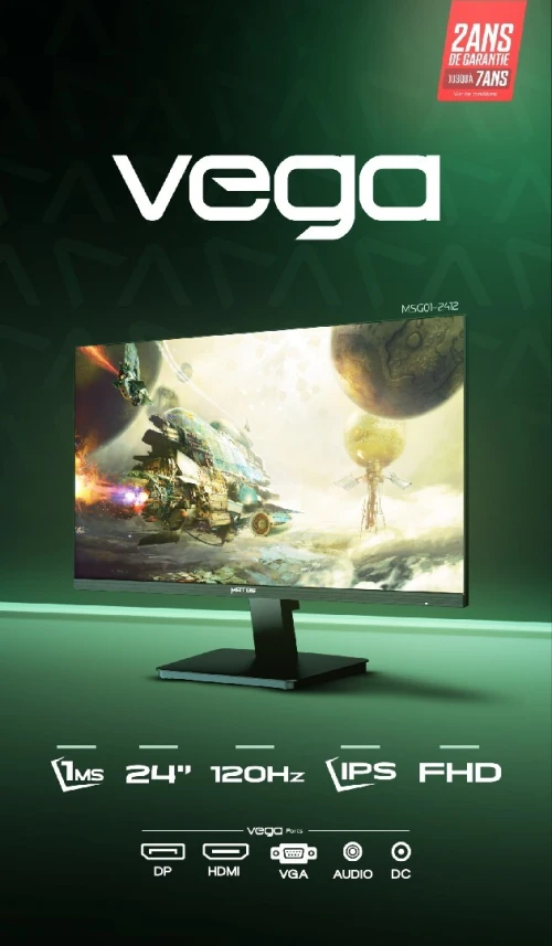 ECRAN MATOS VEGA 120HZ IPS PANEL 1 MS HDMI DP