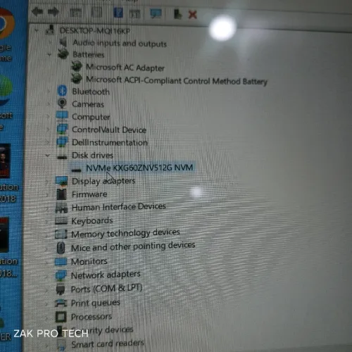 Dell latitude touchscreen 12.5' 7280 i7 7eme 16 GB RAM 512 SSD nvme