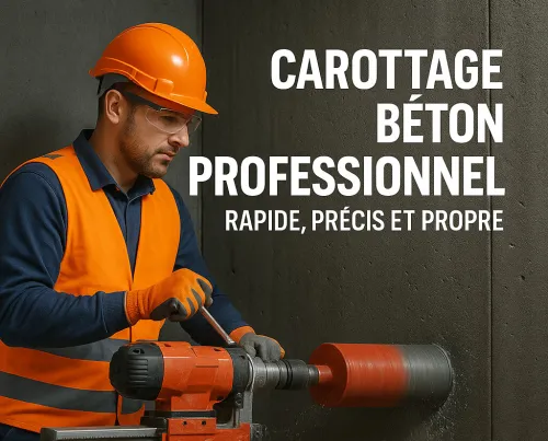 Carottage béton pour passage tuyaux et gaines